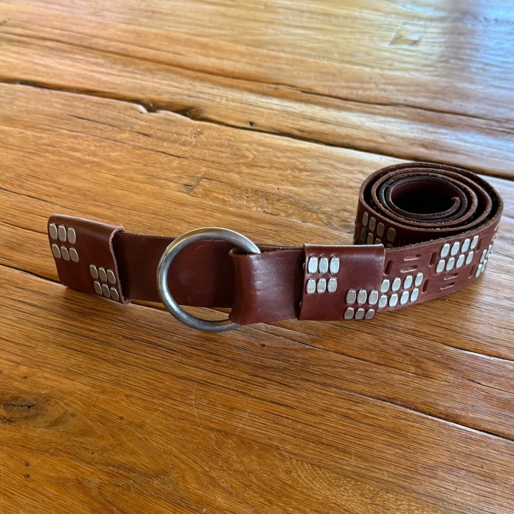 Brown Leather Calleen Cordero with Silver Studs